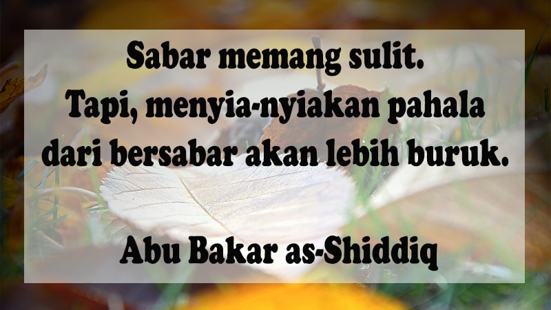 Kata-Kata Motivasi Islami - Abu Bakar as-Shiddiq