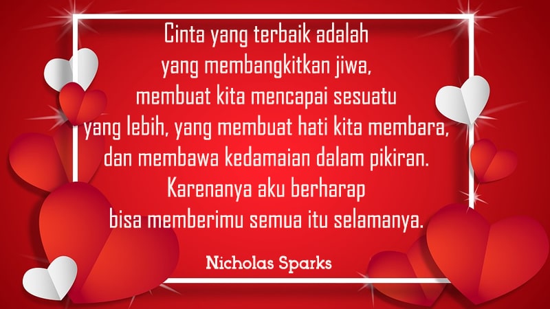 Ucapan Anniversary untuk Pacar - Nicholas Sparks