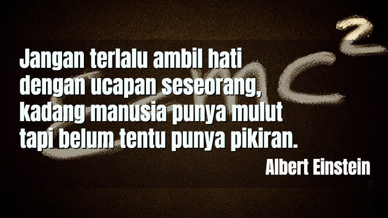 Motto Hidup Lucu tapi Bermakna - Albert Einstein