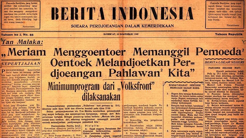 Biografi Tan Malaka - Artikel di Koran Berita Indonesia